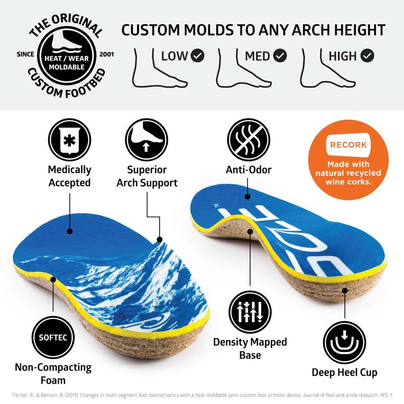 SOLE Performance Thick Insoles - Custom Moldable Orthotic Support for Any Arch Type, Plantar Fasciitis Relief - Mens Size 13/Womens Size 15, 1 Pair - Image 3
